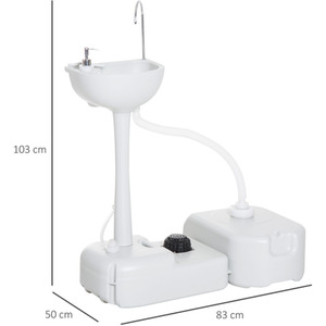Outsunny Portable Sink Basin - Grey by Outsunny