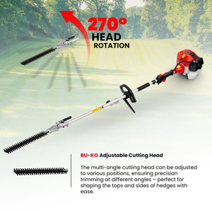 52cc Long Reach Petrol Multi Tool Strimmer, Hedge Trimmer, Pruner, Brush Cutter by BU-KO