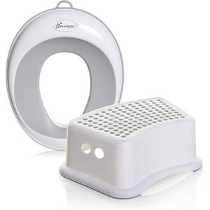 Toilet Potty Topper and Step Stool Bundle - Grey by Dreambaby