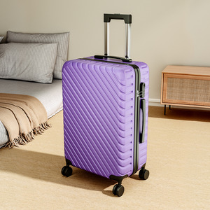 28'' Lightweight Hardshell Suitcase with 4 Wheels - Purple by Livingandhome