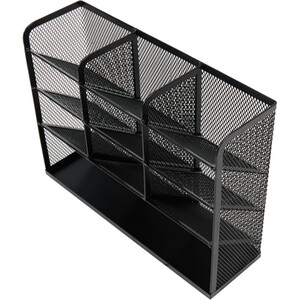 10 Compartment Mesh Desk Organiser