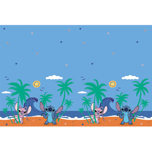 Stitch Plastic Tablecover - Blue