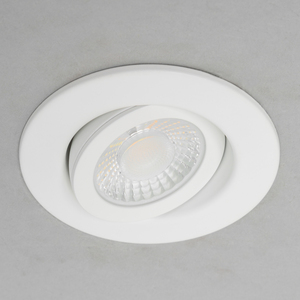 Lydia Bathroom Recessed Adjustable IP65 LED Downlight - White by Litecraft