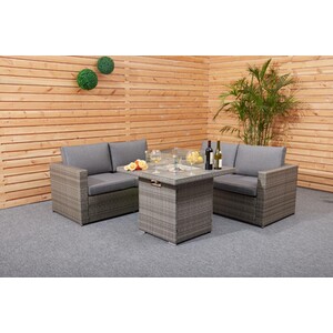 New Hampshire Conversation Firepit Set - Grey by Malay