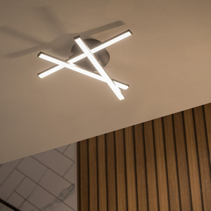 Infinity IP44 Rated 3 Arm Adjustable Integrated LED Ceiling Light - Matte Black by ValueLights