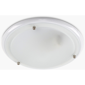 White Bathroom Ceiling Light (Flush) - White by ValueLights