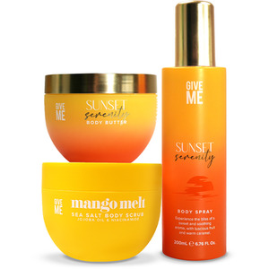 Scrub Hydrate and Spritz Body Care Set - Sunset Serenity - Sunset Serenity by Give Me Cosmetics