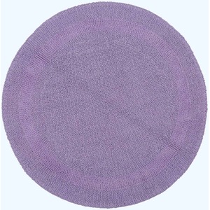 Luxury Reversible Round Bath Mat - Lilac by Homescapes