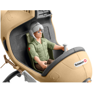 SCHLEICH Wild Life Animal Rescue Helicopter with Toy Figures - Black by SCHLEICH