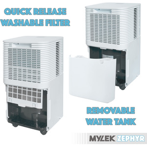 12L Capacity Digital Dehumidifier - White by Mylek