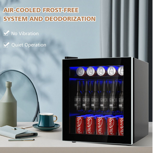 46L Mini Fridge Beverage Cooler Refrigerator - Black by Costway