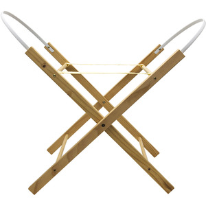 Opal Folding Moses Basket Stand Natural - Brown by Kinder Valley