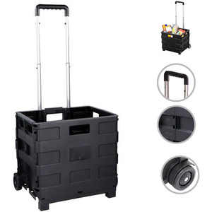 Folding Cart Trolley with Wheels - Red by UMKY