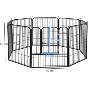 8 Panels Heavy Duty Puppy Play Pen, for Large, Medium Pets by PawHut
