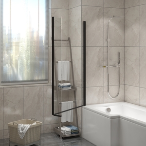 Pivot Double Panel Over Bath Shower Screen Panel Fixed