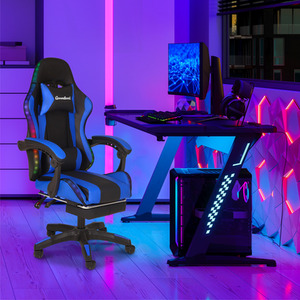Premium LED Gaming Chair with Footrest by Groundlevel