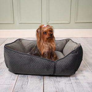 Grey Geometrical Dog Bed Small - Grey by Dreampaws