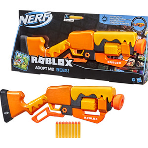 Nerf Roblox Adopt Me BEES Lever Action Blaster with 8 Nerf Elite Darts - Orange by Nerf