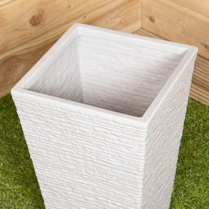 Tall Slate Effect Garden Planter - Grey by Samuel Alexander