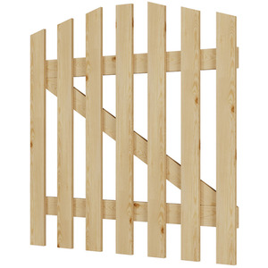 Solid Wood Garden Gate with Z-Shaped Structure by Livingandhome
