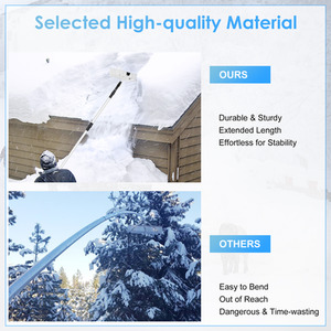 200cm-630cm Roof Cleaning Tool Telescoping Snow Removal Tool - Silver by Costway