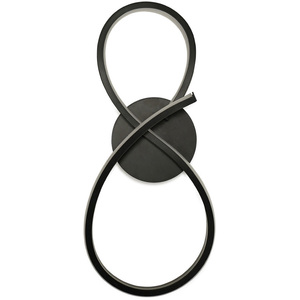 Infinity IP44 Rated Swirl Integrated LED Wall Ceiling Light - Matte Black by ValueLights