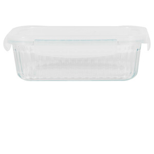 Rectangle Glass Crisper with Plastic Lid - Clear