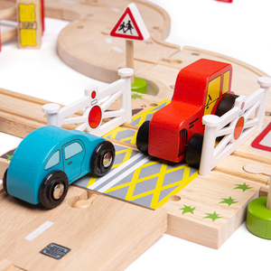 Road Rail Train Set - Multi-coloured by Bigjigs Rail
