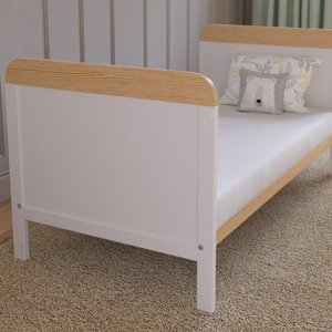 Levi Cot Bed With Mattress - White/Pine by Love For Sleep