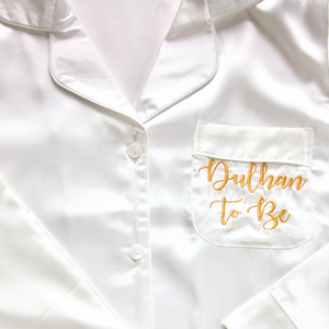 Dulhan To Be Pyjamas White and Gold Small by Peacock Supplies