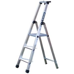 Maxi Platform Step Ladder - Silver / 138cm by TB Davies