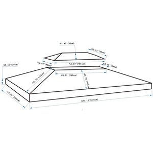 Outsunny Patio Gazebo Tent Cover Replacement by Outsunny
