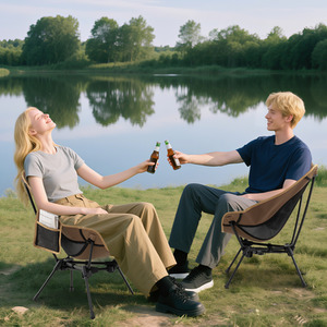 Foldable Backpacking Chair - Brown by Costway