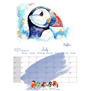 Birds in Watercolour 2024 Calendar by BebesArts