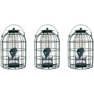 Wild Bird Seed Feeder with Squirrel Guard - Green / 3 by Samuel Alexander