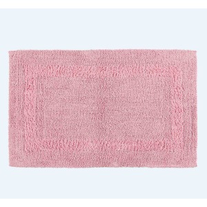 Luxury Reversible Cotton Bath Mat - Pink by Homescapes