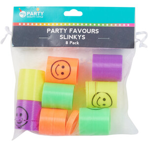 Pack of 8 Slinky Party Favours - Multicolour by THE RANGE