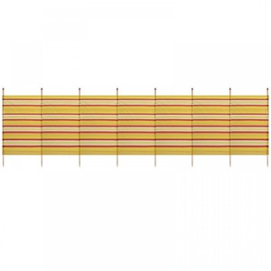 8 Pole Windbreak Camping Beach Windbreaker - WB023 Orange Stripe by Yello