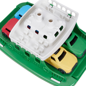 Car Ferry Bath Toys Set - Green and White by Livingandhome