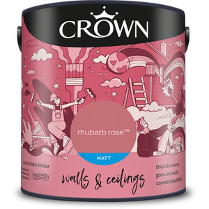 Crown Matt Emulsion - Rhubarb Rose / 2.5l by Crown Paints