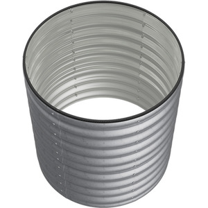 80CM Round Galvanized Steel Raised Garden Flower Bed - Sliver by Livingandhome