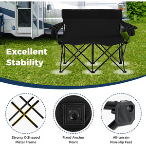 2-Person Outdoor Lawn Chair by Costway