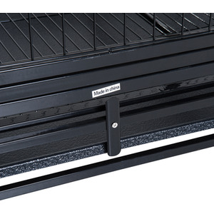 PawHut Metal Heavy Duty Dog Cage - Black / 76cm / 109cm by PawHut