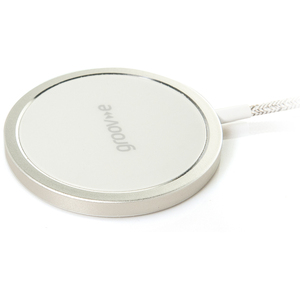 Magnetic Wireless Charger 15W - White by Groov-e