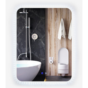 Costway 80CM x 60CM Shatterproof Wall Mounted Mirror-Silver - Silver by Costway