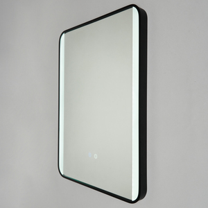 Aiga Bathroom LED CCT Mirror with Motion Sensor and Demist - Black by Litecraft