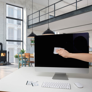 Screenclean Duo Wet and Dry Wipes - White by Durable