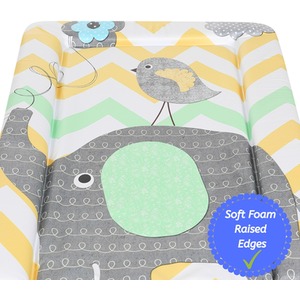 Baby Changing Mat - Elephant Chevron With Green / Elephant Chevron With Green by Babycurls