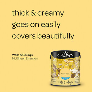 Crown Walls and Ceilings Mid Sheen Emulsion - Happy Daze / 2.5l by Crown Paints