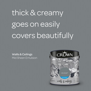 Crown Walls and Ceilings Mid Sheen Emulsion - City Break / 2.5l by Crown Paints